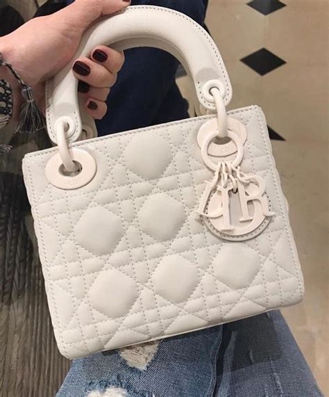 dior hand bag white